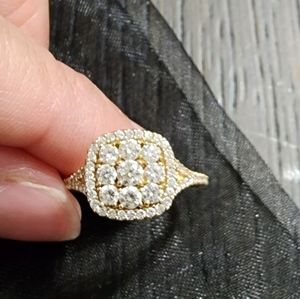 14kt Judith Ripka Gold Diamond Ring